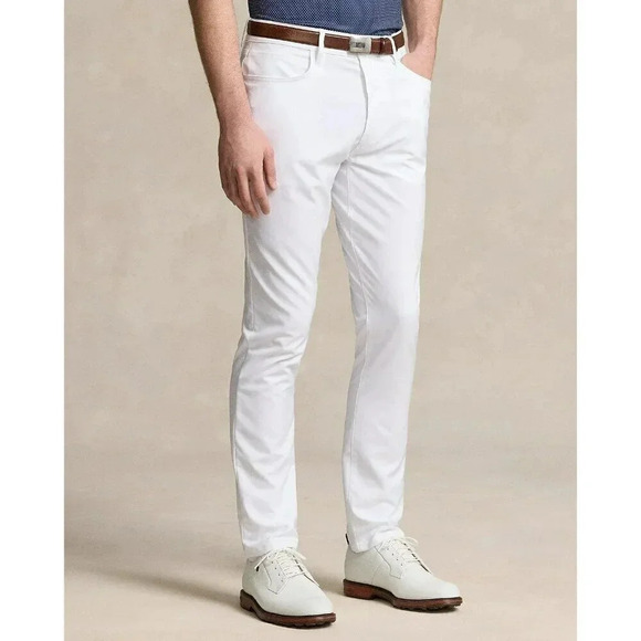 RLX Ralph Lauren Men's Tailored Fit Performance Twill Pants White Size 36 x 32 - Picture 2 of 8